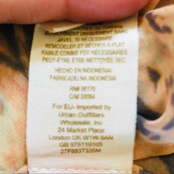 Free people sheer coral & gray patterned button up - Picture 7 of 7